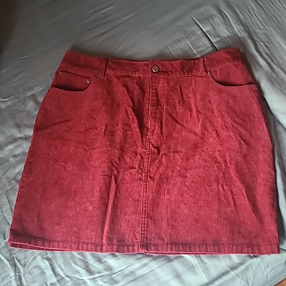 Red Wine ASOS cordoruy skirt